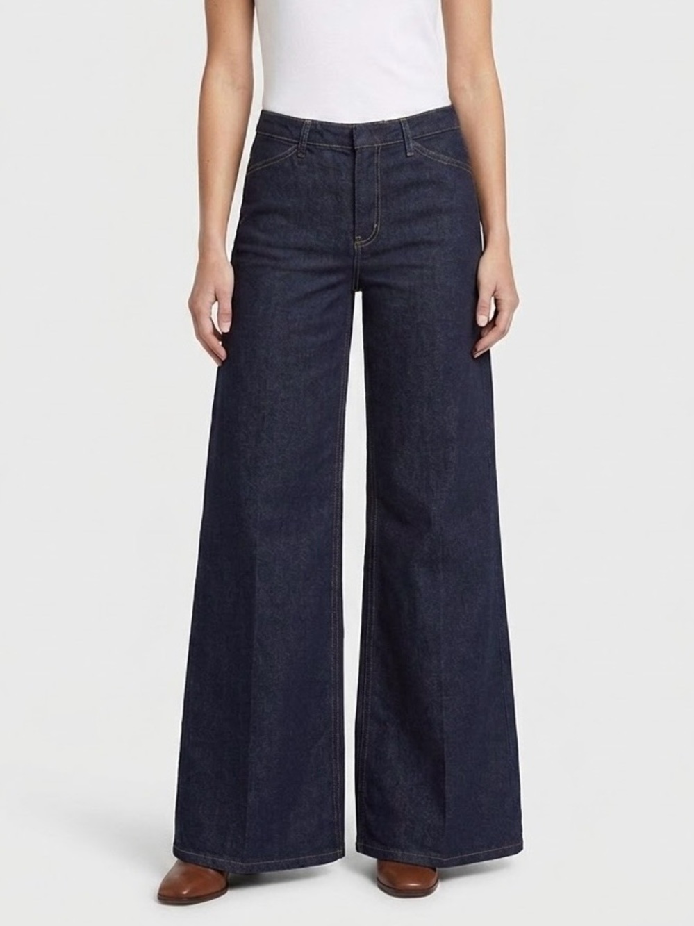 Theory Demetria 2 D Carlisle Flare Dark Wash Mid Rise Jeans Size 6